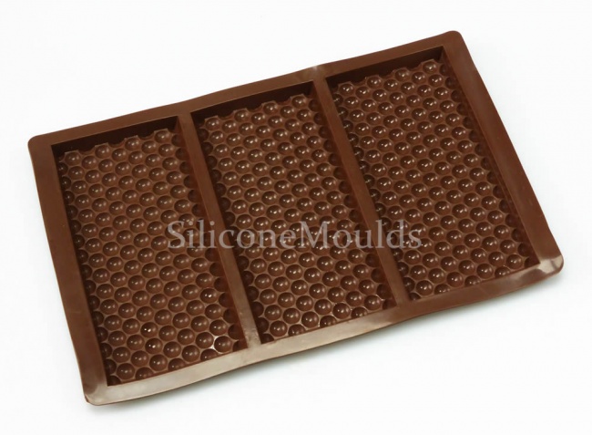 3 Bar Bubble Wrap Effect - Novelty Silicone Chocolate Bar Mould N063