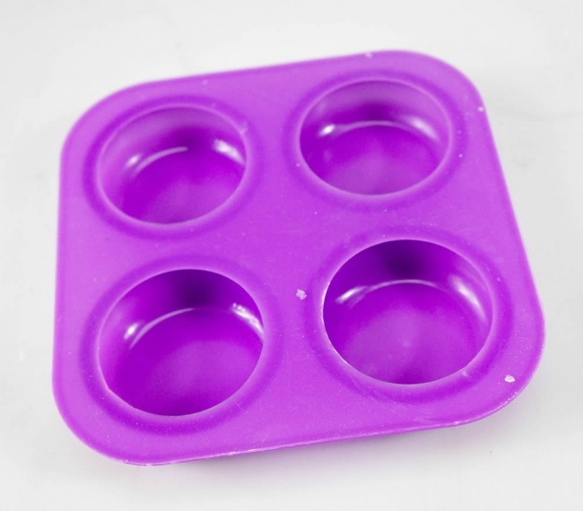 4 cell Round Pebble Silicone Soap Mould - 92mls