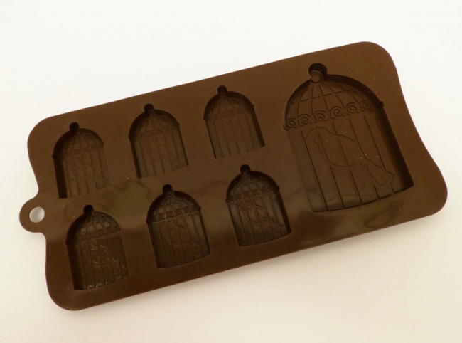 6+1 Bird Cages Chocolate / Candy Silicone Baking Mould SJK