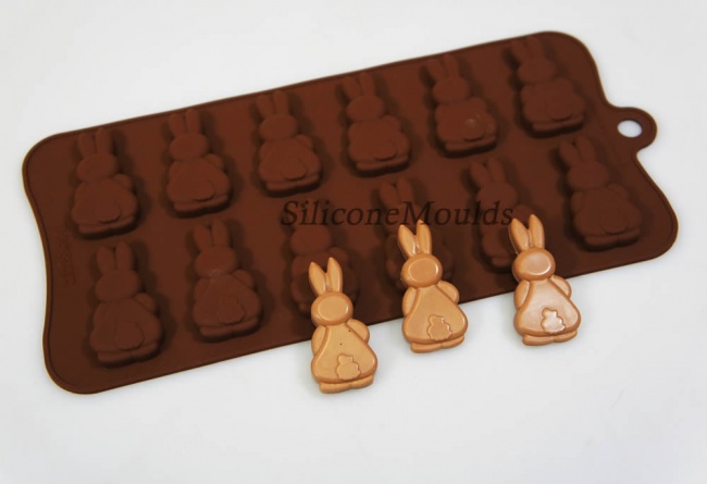 12 cell Bunny Butts (Rabbits) Silicone Chocolate Bakeware Mould