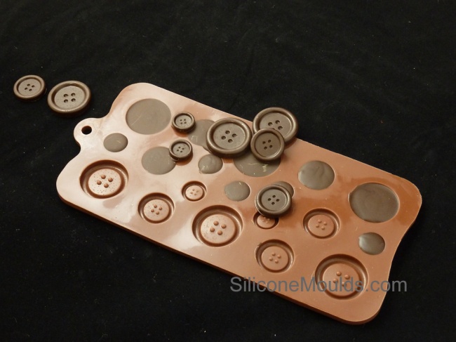 Buttons - Silicone Chocolate and Cake Decorating Mould (3 sizes in one mould)