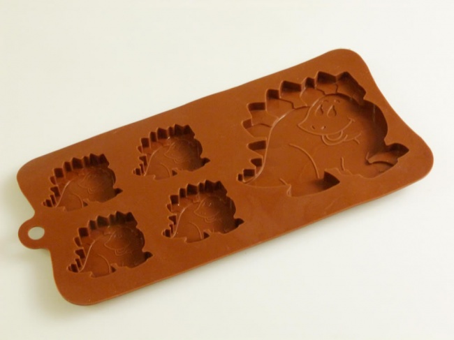 4+1 Dippy Dinosaurs Silicone Chocolate / Baking Mould