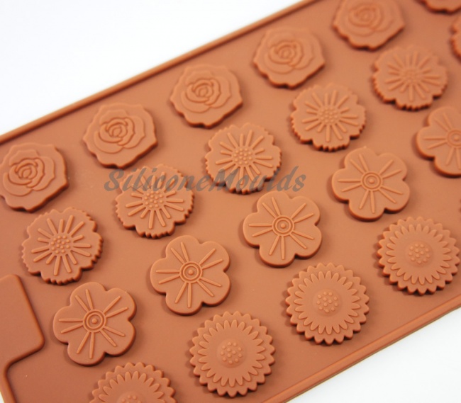 Mini Flower Button (Embellishing) Silicone Mould - Ideal for Flower Paste / Chocolate