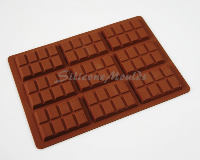 43g - 9 cell 8 Section Rectangular Silicone Chocolate Bar Mould N078