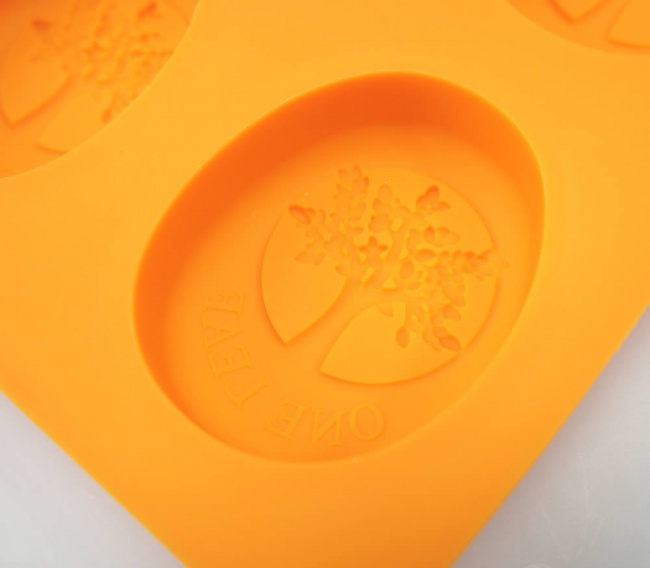 OVAL - Tree of Life  - 4 cell Silicone Soap Bar Mould
