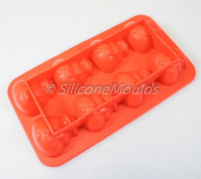 8 cell Snowman MELT - Silicone Wax / Chocolate Mould 15mls cell vol.