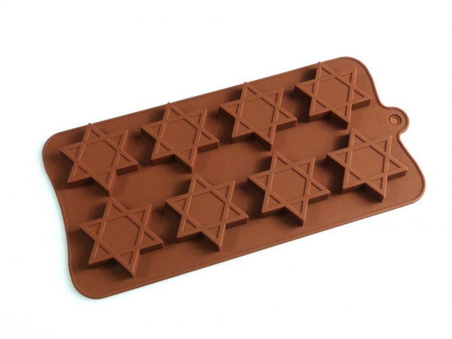 8 cell Star of David Chocolate Collection Silicone Mould