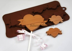 4+1 Heart Tattoo Silicone Chocolate / Candy Baking Mould