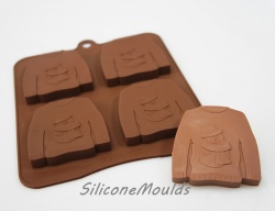 4 cell Ugly Christmas Jumper - Novelty Silicone Chocolate Mould