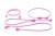 Pack of 4 Silicone Food Ropes / Ties - PINK - CLEARANCE