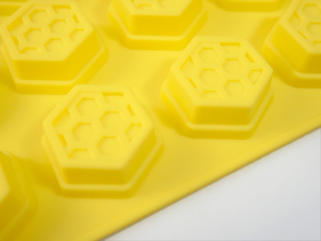 15 cell YELLOW Honeycomb / Bees Wax Chocolate and Candy Silicone Mould