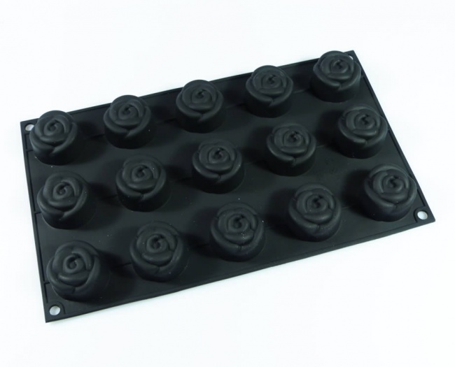 15 cell Rose Chocolate / Candy Silicone Cake Baking Mould