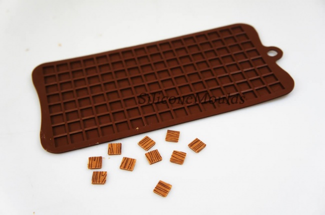 1cm Squares Pixels Tile Mosaic Silicone Mould Cake Chocolate Topper Craft Game Cupcake