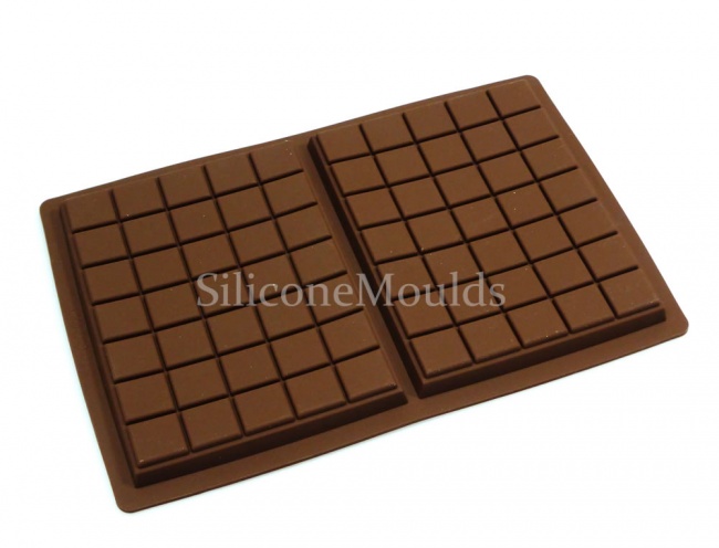 2 cell Large 275g Chocolate Slab Bar Silicone Baking Mould N060