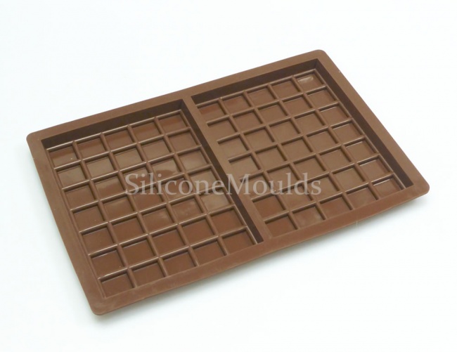 2 cell Large 275g Chocolate Slab Bar Silicone Baking Mould N060