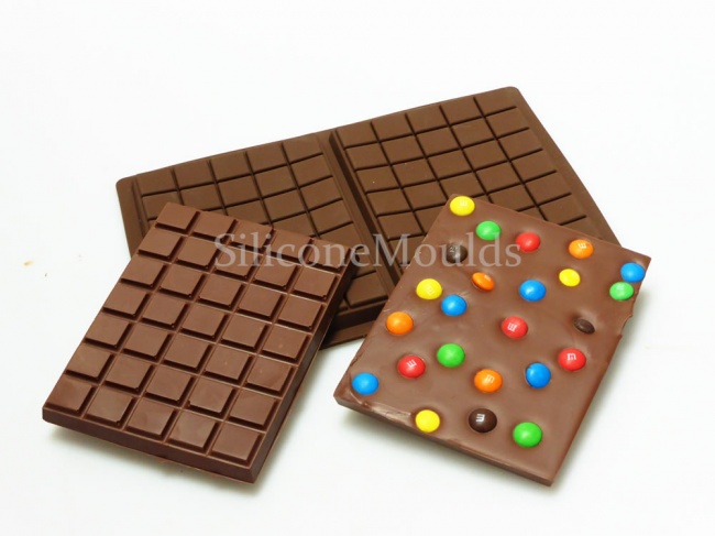 2 cell Large 275g Chocolate Slab Bar Silicone Baking Mould N060