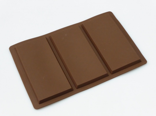 3 bar Wood Grain Chocolate Bar Silicone Mould - Professional Chocolatiers N062