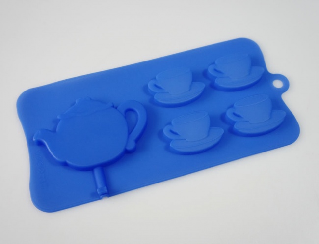 4+1 Vintage Teapot and Teacups Lolly / Novelty Chocolate Bar Silicone Mould