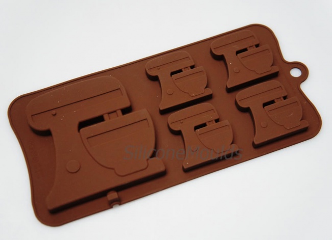 4+1 Kitchen Stand Mixer Lolly / Chocolate Bar Silicone Baking Mould