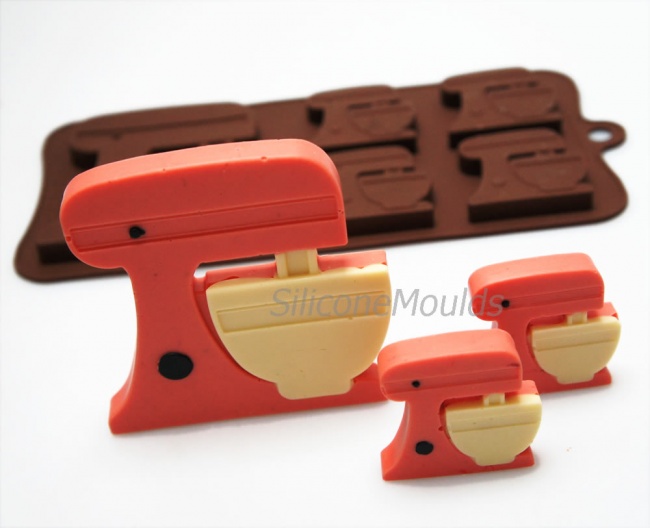 4+1 Kitchen Stand Mixer Lolly / Chocolate Bar Silicone Baking Mould