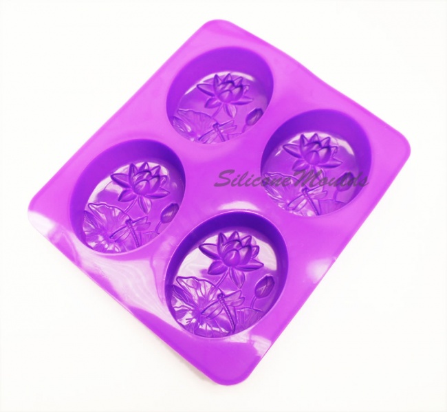 4 cell Oval Dragonfly Silicone Soap / Craft Mould - 125g average bar weight