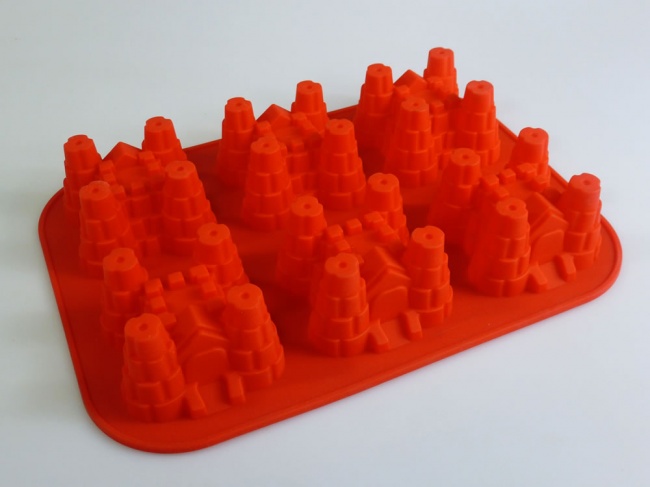 6 cell Standard Castle Silicone Cake Baking Mould - Clearance