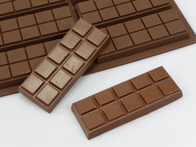 6 cell Small 10 Section Chocolate Bar Silicone Baking Mould N043