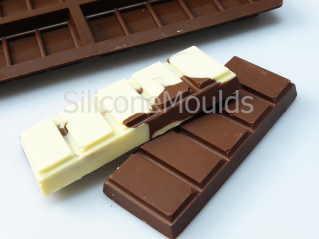 6 cell Small 5 Section Rectangle Chocolate Bar Silicone Mould N044