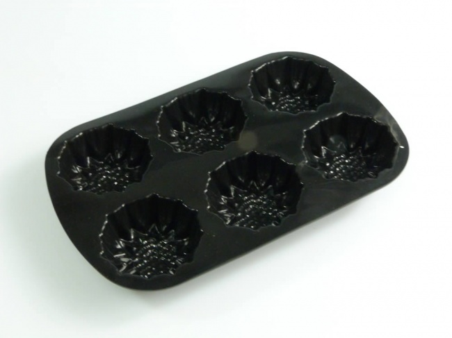 6 cell Sunflower Flower Silicone Baking Mould - also use for Soap / Concrete Art