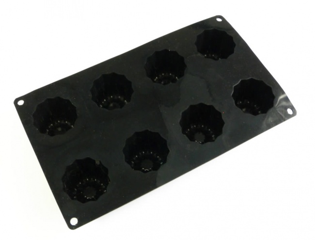 8 Large Caneles / Canneles Silicone Cake Baking Mould (fluted)