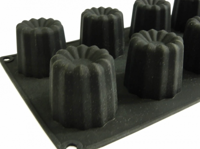 8 Large Caneles / Canneles Silicone Cake Baking Mould (fluted)