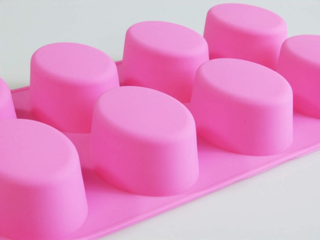 8 cell PINK Friand Oval Silicone Cake Baking Mould / Australian Muffin