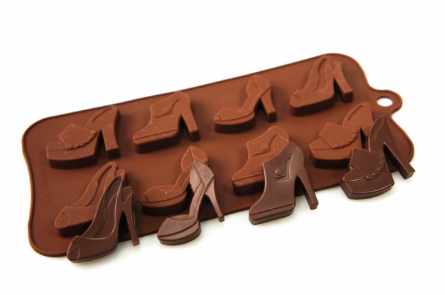 8 cell High Heeled Shoes Chocolate Bar Silicone Baking Mould