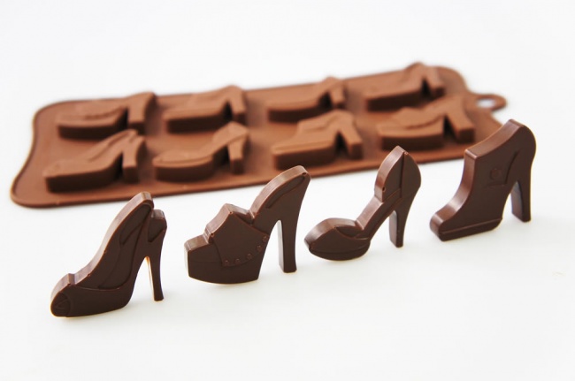 8 cell High Heeled Shoes Chocolate Bar Silicone Baking Mould