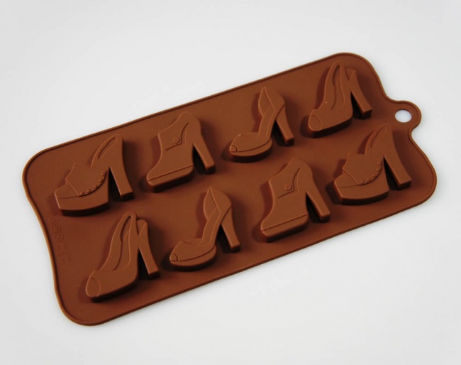 8 cell High Heeled Shoes Chocolate Bar Silicone Baking Mould