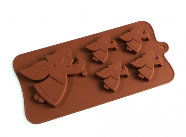 4+1 Christmas Angels Chocolate Collection Silicone Bakeware Mould