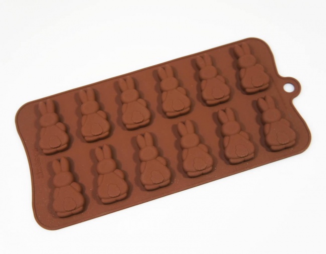 12 cell Bunny Butts (Rabbits) Silicone Chocolate Bakeware Mould