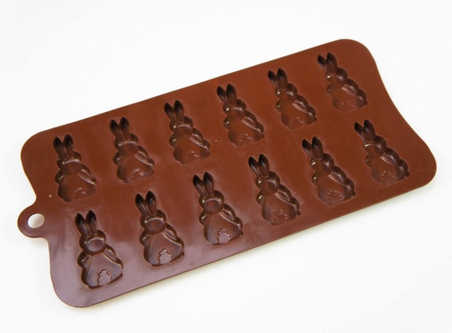 12 cell Bunny Butts (Rabbits) Silicone Chocolate Bakeware Mould