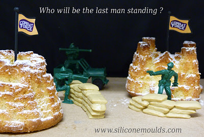 6 cell Round Turret Castle Silicone Baking Mould - Clearance