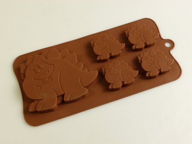 4+1 Dippy Dinosaurs Silicone Chocolate / Baking Mould