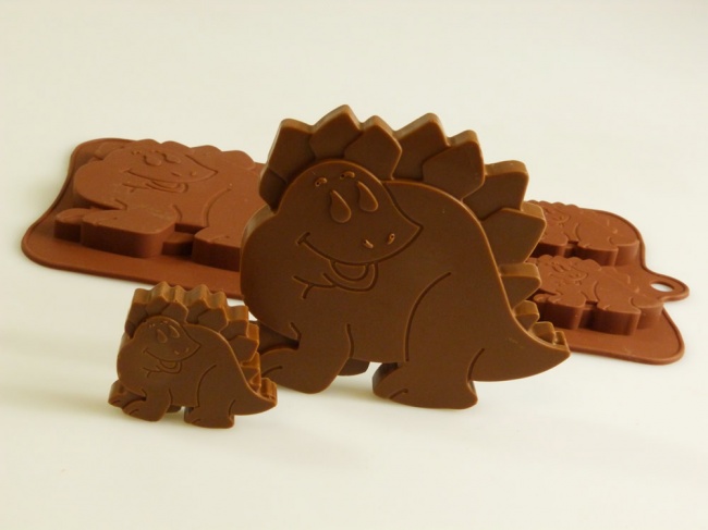 4+1 Dippy Dinosaurs Silicone Chocolate / Baking Mould