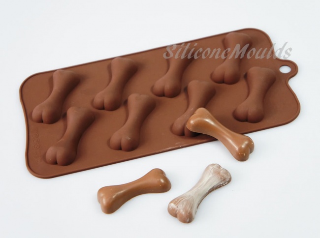 8 cell BONES - Silicone Chocolate Mould - Dog Sitter / Pet Lover