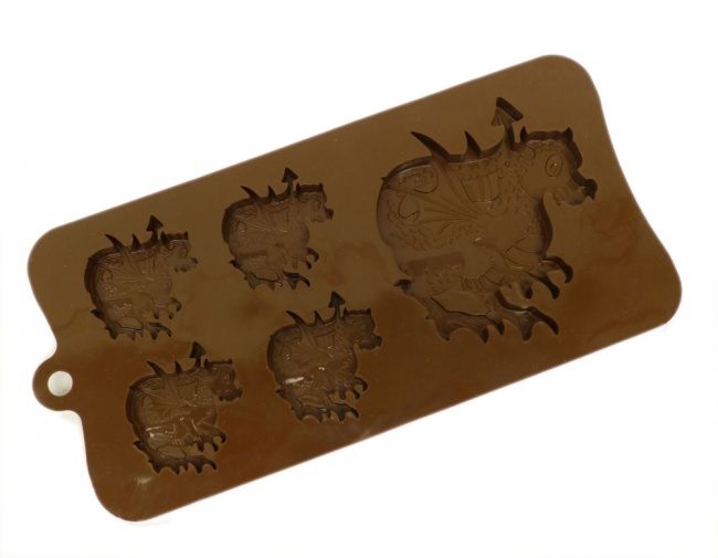4 + 1 Dragon Chocolate / Candy Silicone Baking Mould