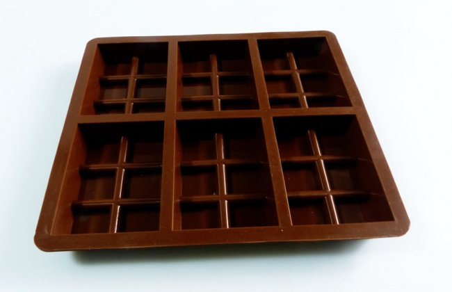 6 cell TOFFEE / FUDGE / FLAPJACK 100g Bar Silicone Mould - N006