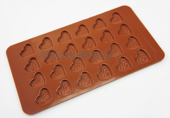 Mini Hearts Button (Embellishing) Silicone Mould - Ideal for Flower Paste / Chocolate