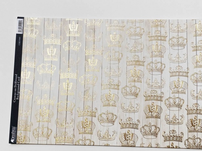 10 x Kanban CROWNS ON DRIFTWOOD A4 Stock Card / Crafts - British Crown
