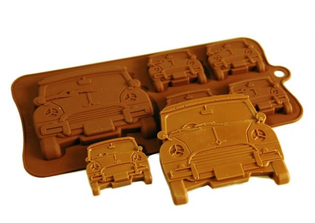 4+1 Mini Car Chocolate Collection Silicone Baking Mould