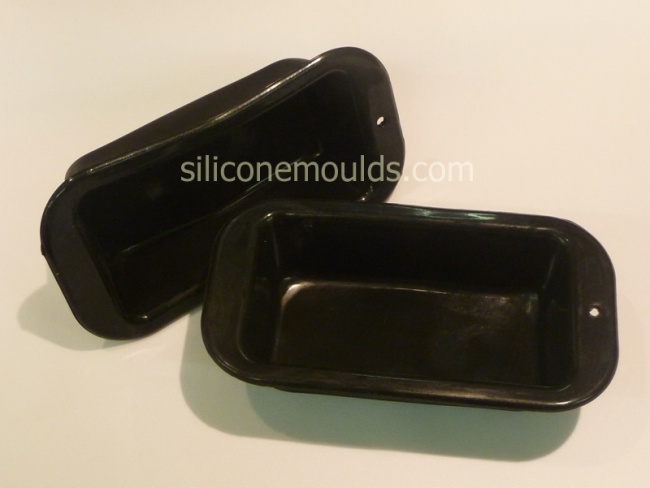 4 x BLACK Mini Loaf Tin Bread Silicone Cake Baking Mould Set