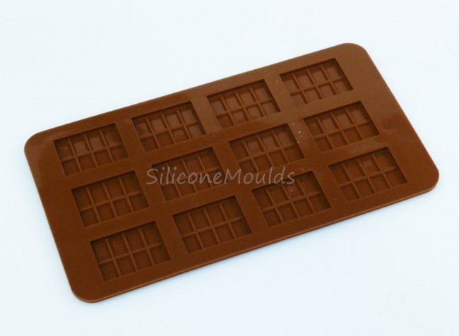 12 cell Mini Tablet / Chocolate Bar - Silicone Chocolate / Candy Bar Mould