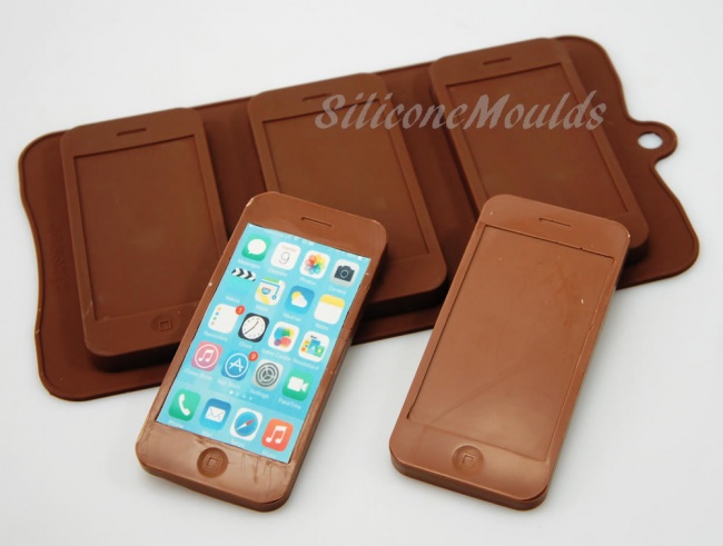 3 cell Mobile Smart Phone Chocolate / Candy Bar Silicone Baking Mould